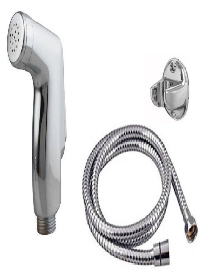 MLD Soft Jet Plastic(ABS) Health Faucet with 1.5 Meter S.S Tube and Wall Hook,Taflon,Screw (Pack of 1)